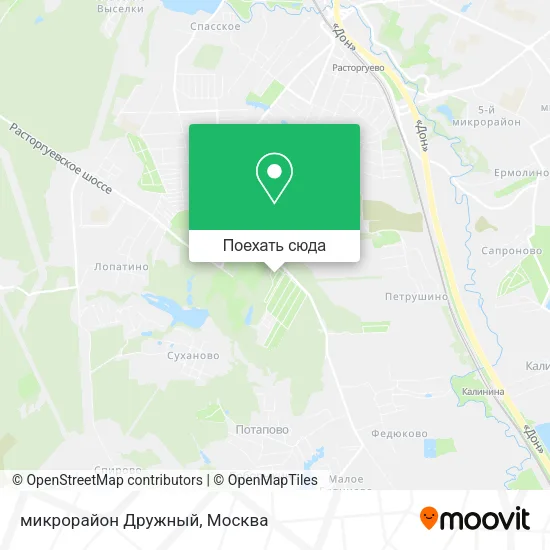 Карта микрорайон Дружный