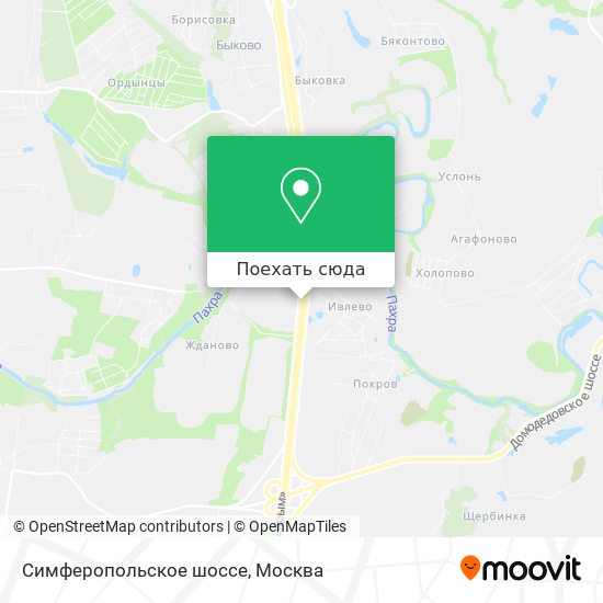 Карта Симферопольское шоссе