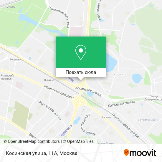 Карта Косинская улица, 11А