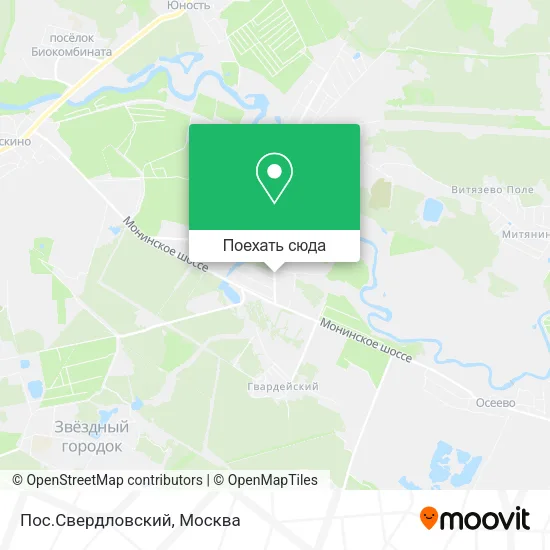 Карта Пос.Свердловский