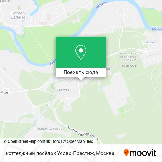 Карта коттеджный посёлок Усово-Престиж