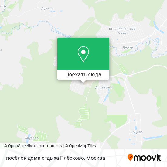 Карта посёлок дома отдыха Плёсково