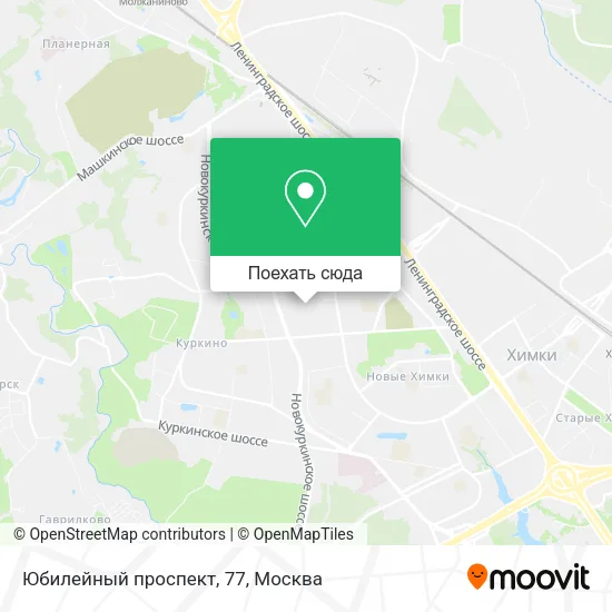 Карта Юбилейный проспект, 77