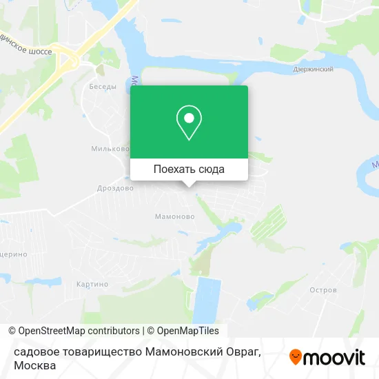 Карта садовое товарищество Мамоновский Овраг