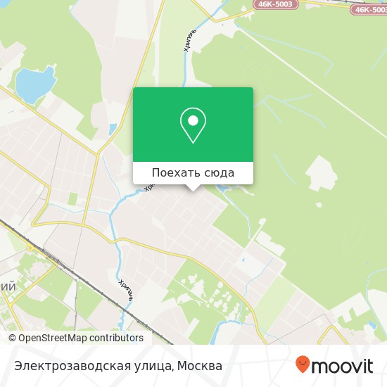Карта Электрозаводская улица