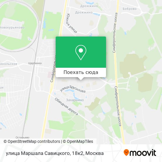 Карта улица Маршала Савицкого, 18к2