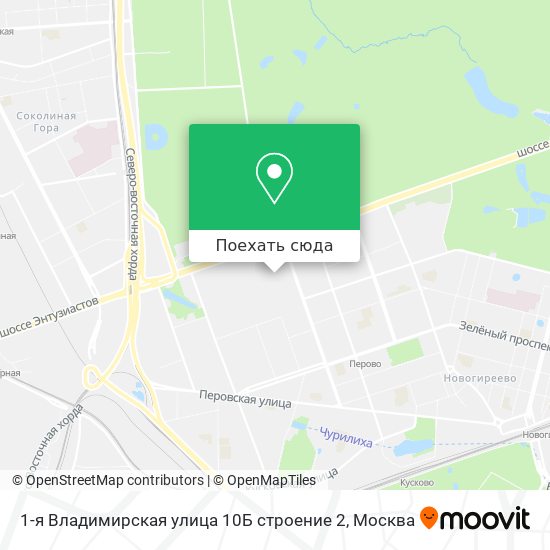 Карта 1-я Владимирская улица 10Б строение 2