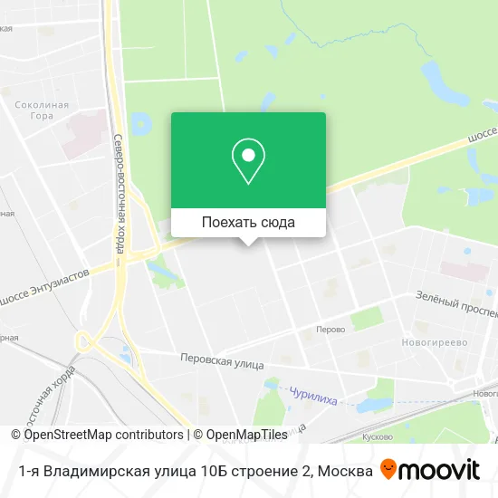 Карта 1-я Владимирская улица 10Б строение 2