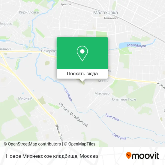 Карта Новое Михневское кладбище