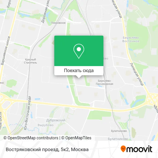 Карта Востряковский проезд, 5к2
