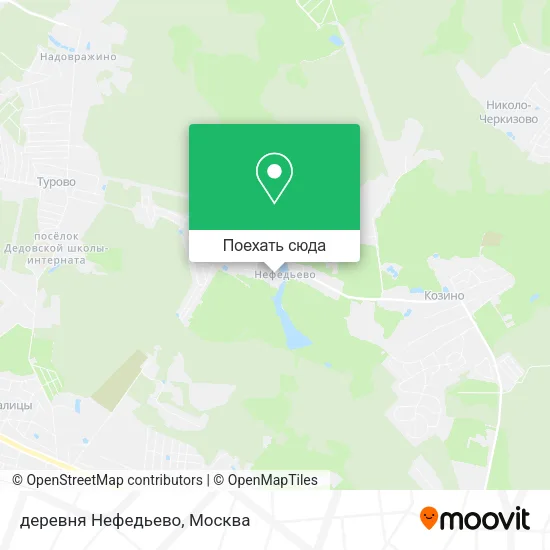 Карта деревня Нефедьево