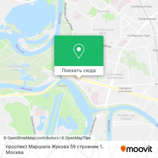 Карта проспект Маршала Жукова 59 строение 1