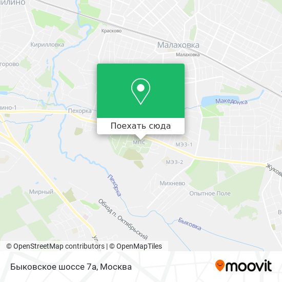 Карта Быковское шоссе 7а