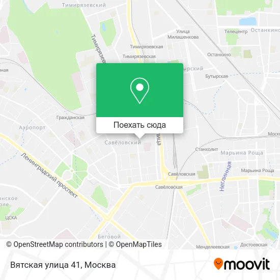 Карта Вятская улица 41