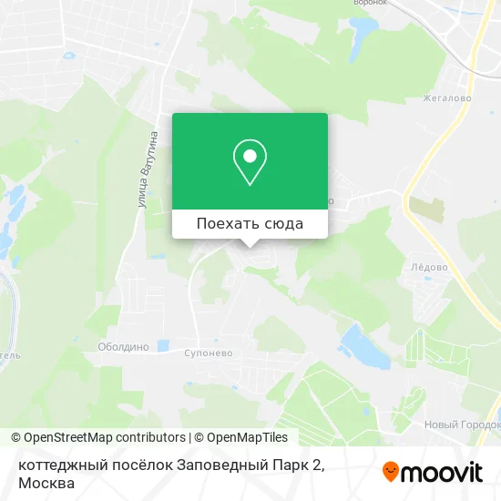 Карта коттеджный посёлок Заповедный Парк 2