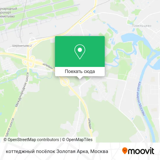 Карта коттеджный посёлок Золотая Арка
