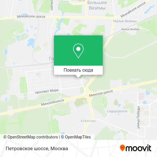 Карта Петровское шоссе