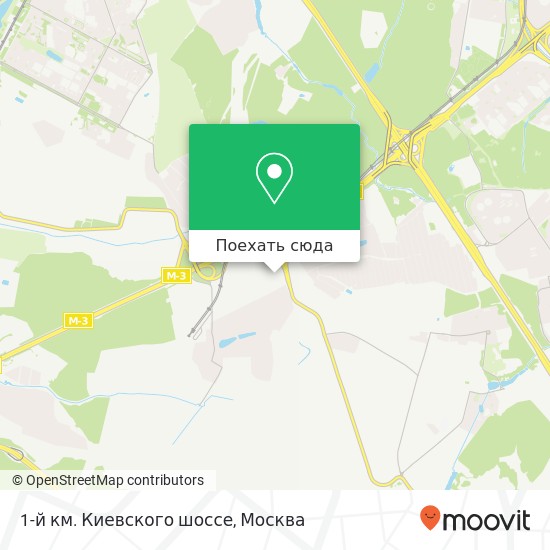 Карта 1-й км. Киевского шоссе