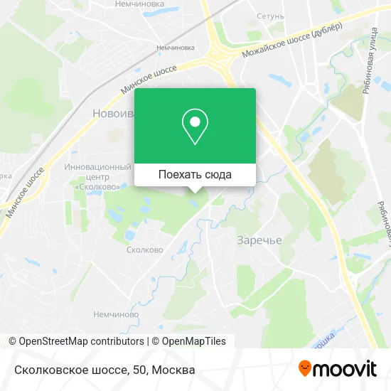 Карта Сколковское шоссе, 50
