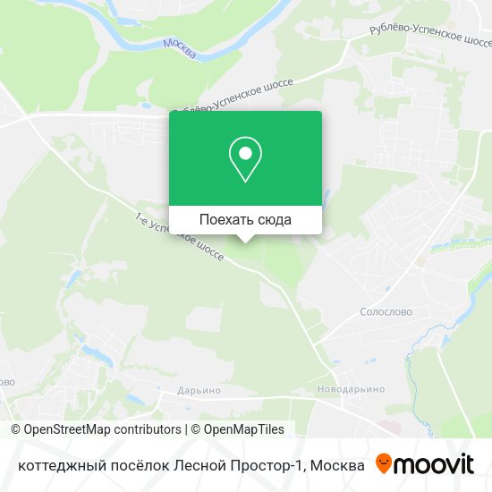 Карта коттеджный посёлок Лесной Простор-1