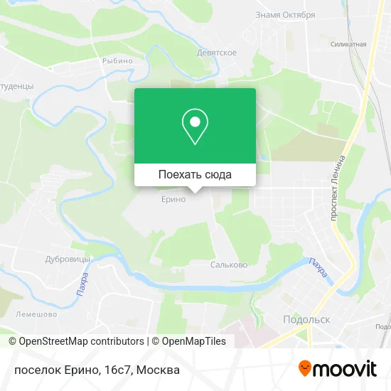 Карта поселок Ерино, 16с7