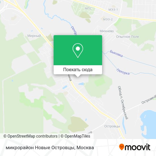 Карта микрорайон Новые Островцы