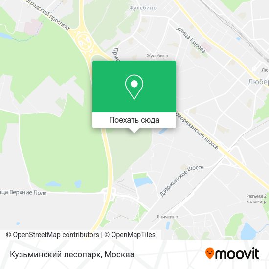 Карта Кузьминский лесопарк