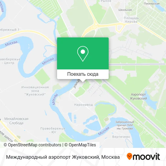 Карта Международный аэропорт Жуковский