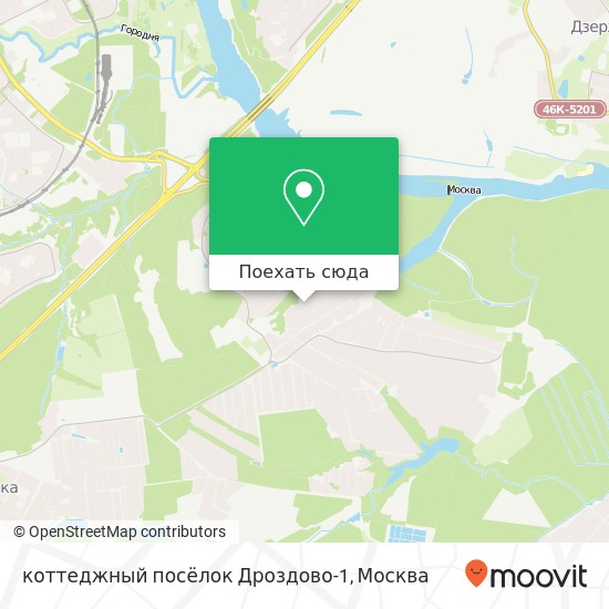 Карта коттеджный посёлок Дроздово-1