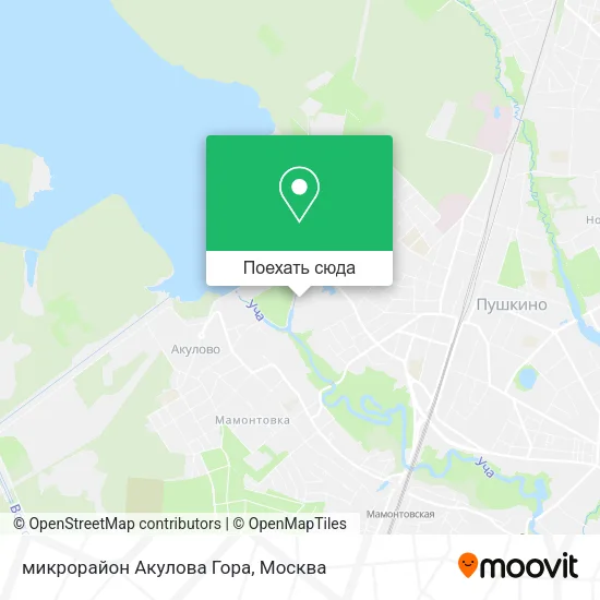 Карта микрорайон Акулова Гора