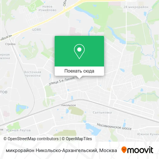 Карта микрорайон Никольско-Архангельский