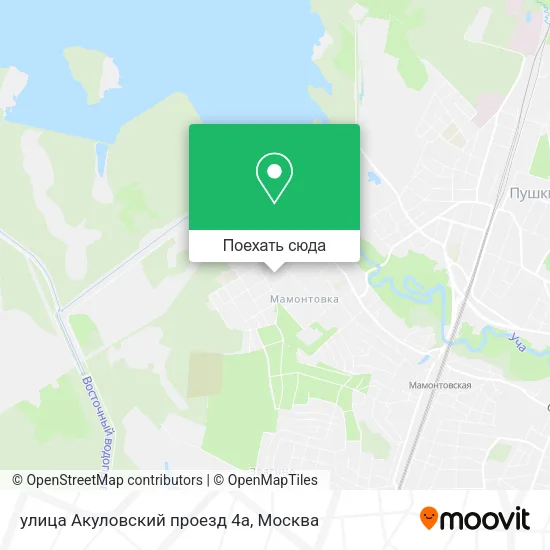 Карта улица Акуловский проезд 4а