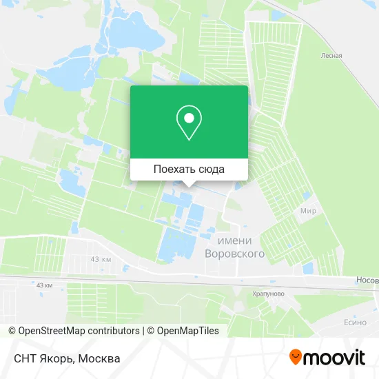 Карта СНТ Якорь