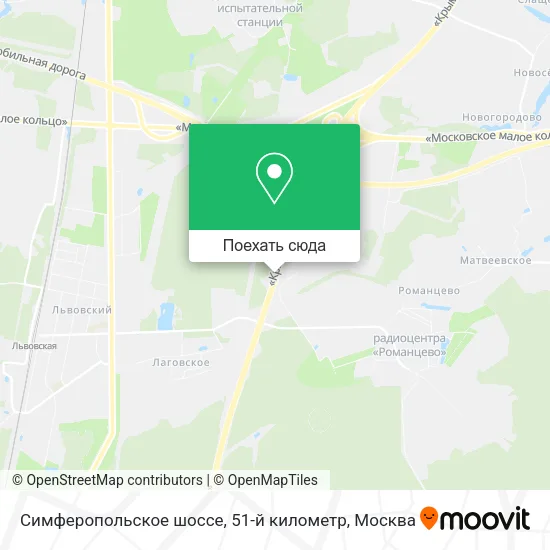 Карта Симферопольское шоссе, 51-й километр
