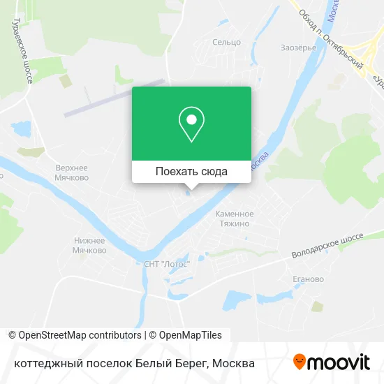 Карта коттеджный поселок Белый Берег