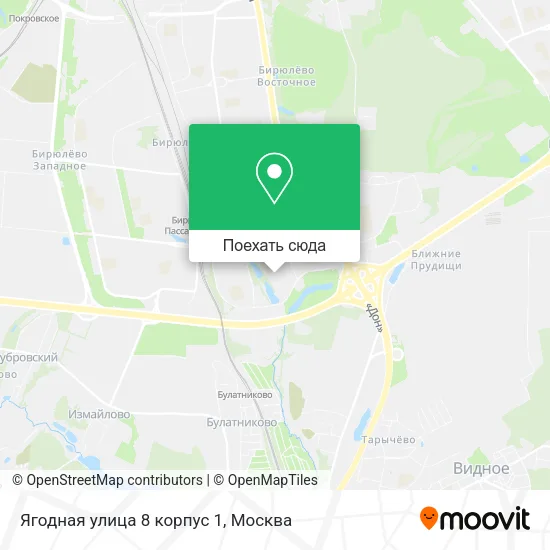 Карта Ягодная улица 8 корпус 1