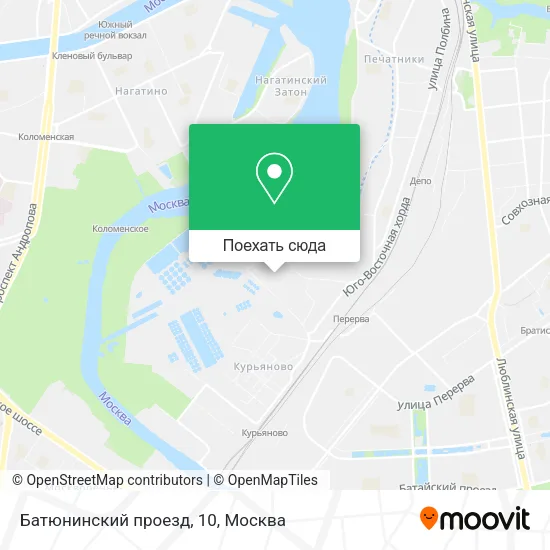 Карта Батюнинский проезд, 10