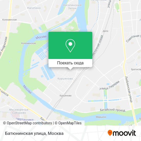 Карта Батюнинская улица