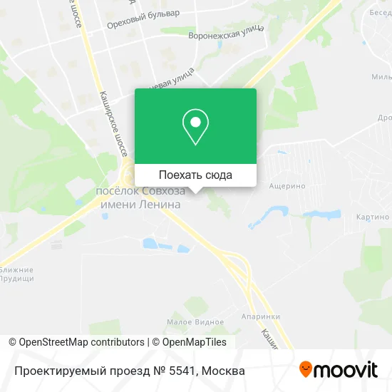 Карта Проектируемый проезд № 5541