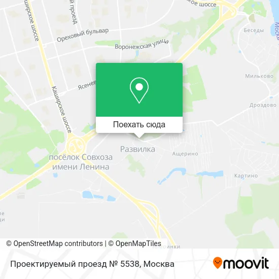 Карта Проектируемый проезд № 5538