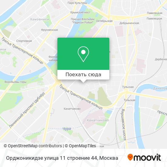 Карта Орджоникидзе улица 11 строение 44