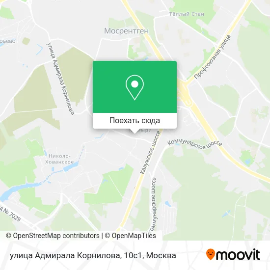 Карта улица Адмирала Корнилова, 10с1