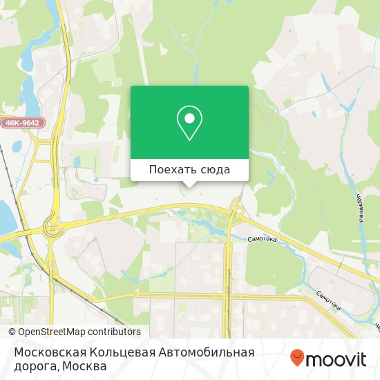 Карта Московская Кольцевая Автомобильная дорога