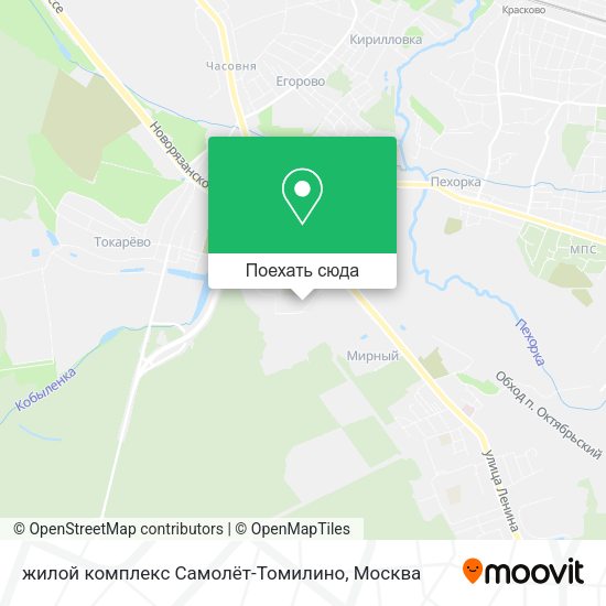 Карта жилой комплекс Самолёт-Томилино