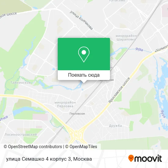 Карта улица Семашко 4 корпус 3