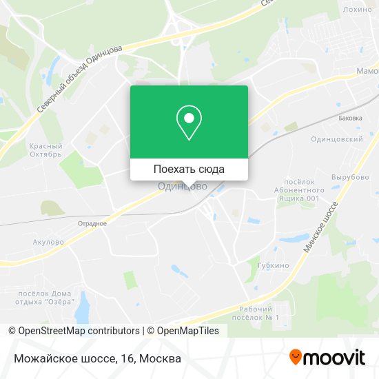 Карта Можайское шоссе, 16