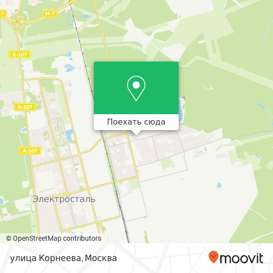 Карта улица Корнеева