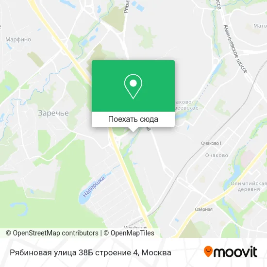 Карта Рябиновая улица 38Б строение 4