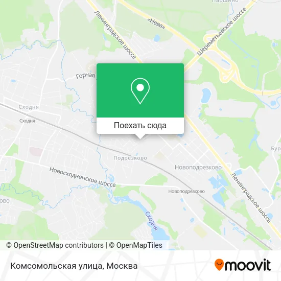 Карта Комсомольская улица
