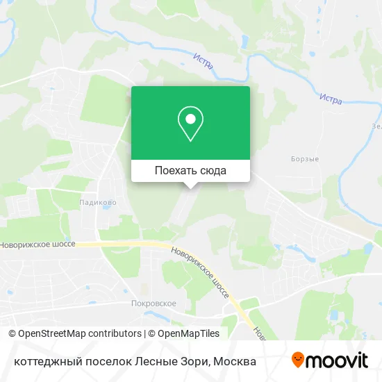 Карта коттеджный поселок Лесные Зори